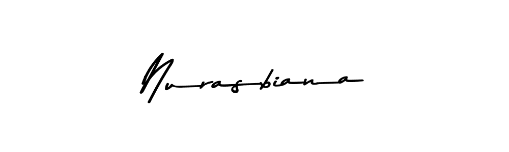 You should practise on your own different ways (Asem Kandis PERSONAL USE) to write your name (Nurasbiana) in signature. don't let someone else do it for you. Nurasbiana signature style 9 images and pictures png