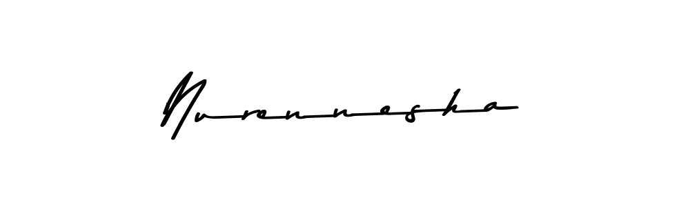 Design your own signature with our free online signature maker. With this signature software, you can create a handwritten (Asem Kandis PERSONAL USE) signature for name Nurennesha. Nurennesha signature style 9 images and pictures png