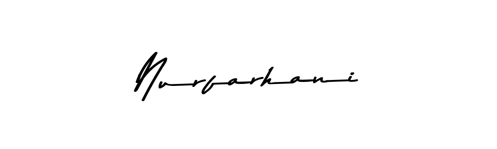 You should practise on your own different ways (Asem Kandis PERSONAL USE) to write your name (Nurfarhani) in signature. don't let someone else do it for you. Nurfarhani signature style 9 images and pictures png