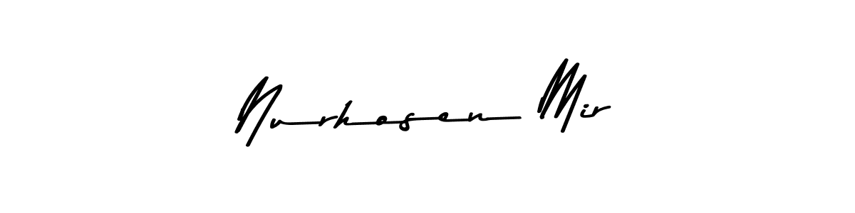 Create a beautiful signature design for name Nurhosen Mir. With this signature (Asem Kandis PERSONAL USE) fonts, you can make a handwritten signature for free. Nurhosen Mir signature style 9 images and pictures png