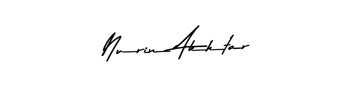 How to make Nurin Akhtar name signature. Use Asem Kandis PERSONAL USE style for creating short signs online. This is the latest handwritten sign. Nurin Akhtar signature style 9 images and pictures png