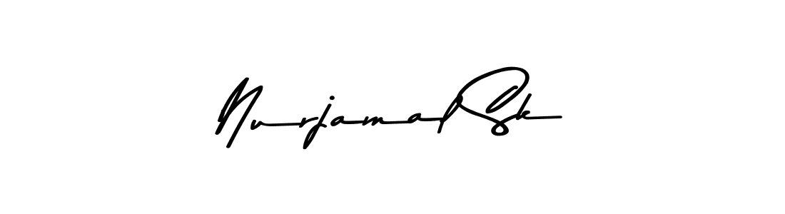 Also You can easily find your signature by using the search form. We will create Nurjamal Sk name handwritten signature images for you free of cost using Asem Kandis PERSONAL USE sign style. Nurjamal Sk signature style 9 images and pictures png