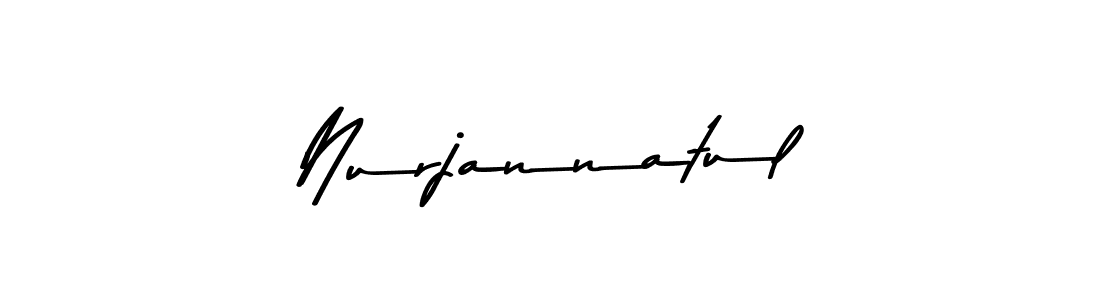 How to make Nurjannatul name signature. Use Asem Kandis PERSONAL USE style for creating short signs online. This is the latest handwritten sign. Nurjannatul signature style 9 images and pictures png