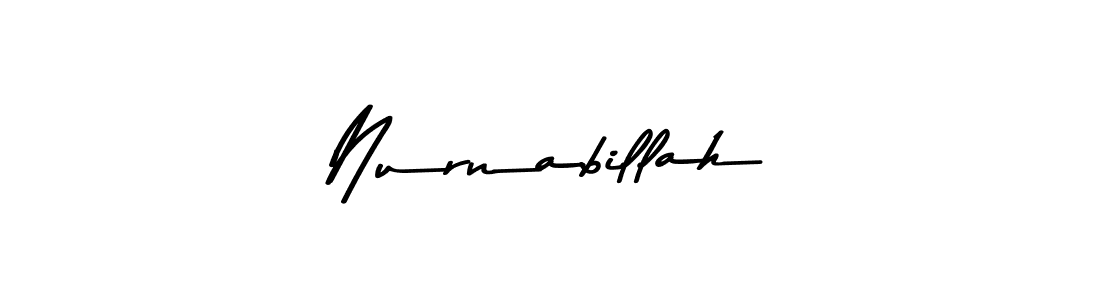 Create a beautiful signature design for name Nurnabillah. With this signature (Asem Kandis PERSONAL USE) fonts, you can make a handwritten signature for free. Nurnabillah signature style 9 images and pictures png