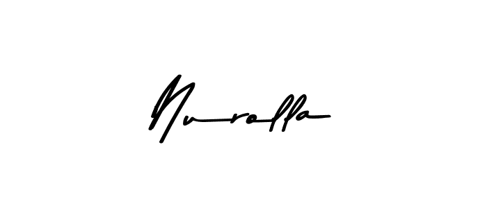 Make a beautiful signature design for name Nurolla. With this signature (Asem Kandis PERSONAL USE) style, you can create a handwritten signature for free. Nurolla signature style 9 images and pictures png