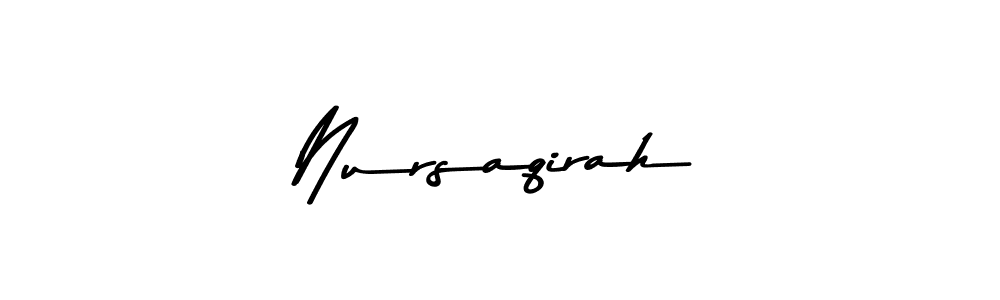 Nursaqirah stylish signature style. Best Handwritten Sign (Asem Kandis PERSONAL USE) for my name. Handwritten Signature Collection Ideas for my name Nursaqirah. Nursaqirah signature style 9 images and pictures png