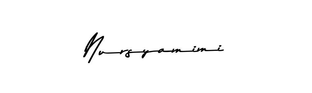 Use a signature maker to create a handwritten signature online. With this signature software, you can design (Asem Kandis PERSONAL USE) your own signature for name Nursyamimi. Nursyamimi signature style 9 images and pictures png