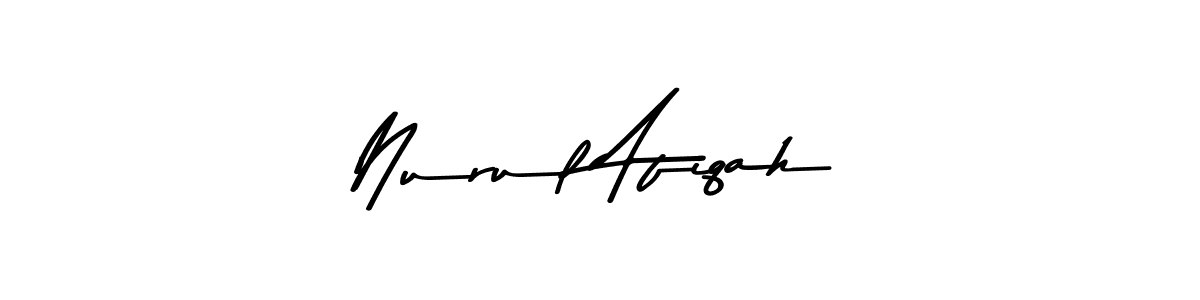 Nurul Afiqah stylish signature style. Best Handwritten Sign (Asem Kandis PERSONAL USE) for my name. Handwritten Signature Collection Ideas for my name Nurul Afiqah. Nurul Afiqah signature style 9 images and pictures png