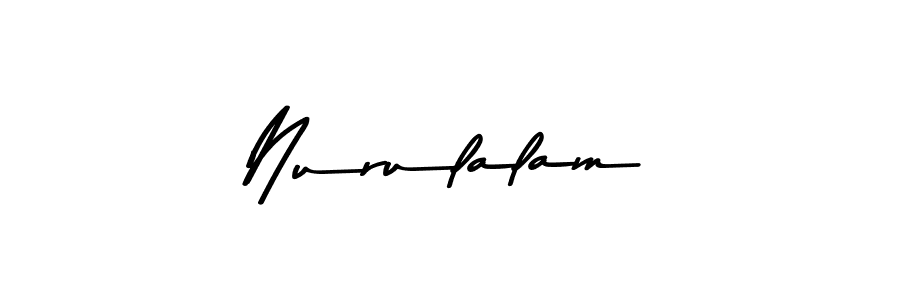 The best way (Asem Kandis PERSONAL USE) to make a short signature is to pick only two or three words in your name. The name Nurulalam include a total of six letters. For converting this name. Nurulalam signature style 9 images and pictures png