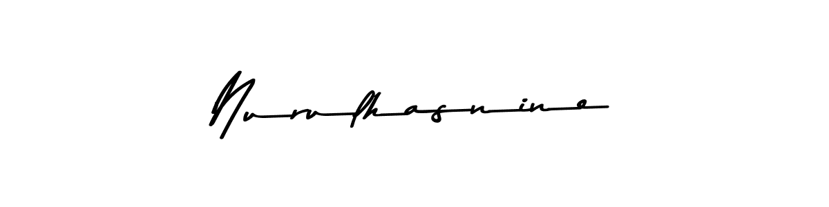 Create a beautiful signature design for name Nurulhasnine. With this signature (Asem Kandis PERSONAL USE) fonts, you can make a handwritten signature for free. Nurulhasnine signature style 9 images and pictures png