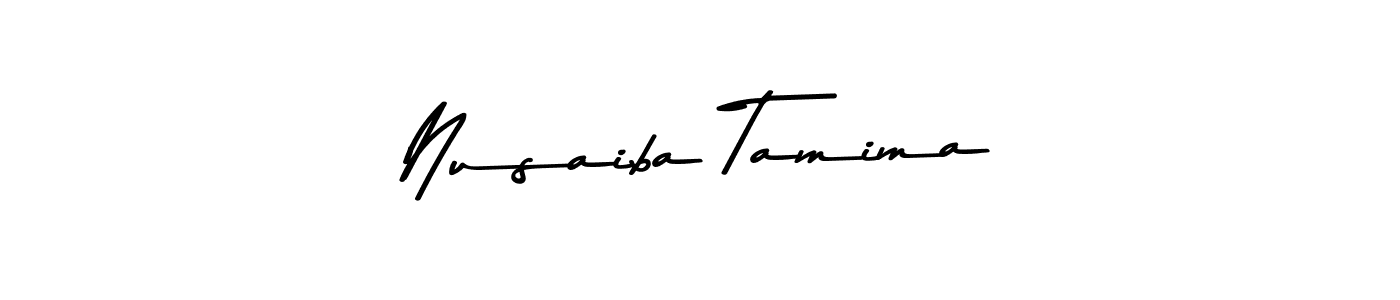 Create a beautiful signature design for name Nusaiba Tamima. With this signature (Asem Kandis PERSONAL USE) fonts, you can make a handwritten signature for free. Nusaiba Tamima signature style 9 images and pictures png
