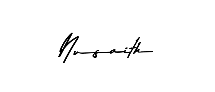 Create a beautiful signature design for name Nusaith. With this signature (Asem Kandis PERSONAL USE) fonts, you can make a handwritten signature for free. Nusaith signature style 9 images and pictures png