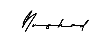 Create a beautiful signature design for name Nushad. With this signature (Asem Kandis PERSONAL USE) fonts, you can make a handwritten signature for free. Nushad signature style 9 images and pictures png