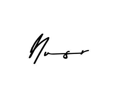 How to make Nusr name signature. Use Asem Kandis PERSONAL USE style for creating short signs online. This is the latest handwritten sign. Nusr signature style 9 images and pictures png