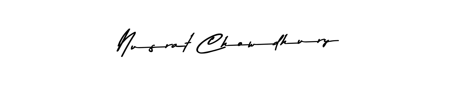 Use a signature maker to create a handwritten signature online. With this signature software, you can design (Asem Kandis PERSONAL USE) your own signature for name Nusrat Chowdhury. Nusrat Chowdhury signature style 9 images and pictures png