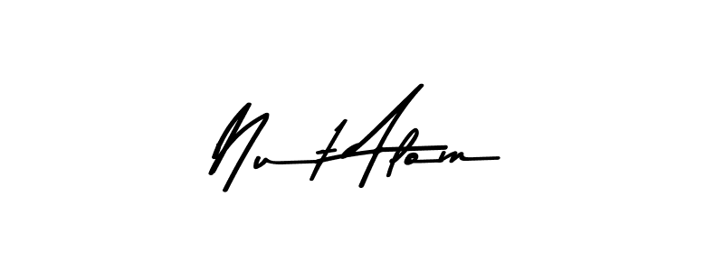 You should practise on your own different ways (Asem Kandis PERSONAL USE) to write your name (Nut Alom) in signature. don't let someone else do it for you. Nut Alom signature style 9 images and pictures png