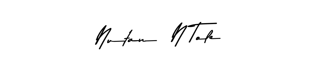 Also You can easily find your signature by using the search form. We will create Nutan  N Tole name handwritten signature images for you free of cost using Asem Kandis PERSONAL USE sign style. Nutan  N Tole signature style 9 images and pictures png
