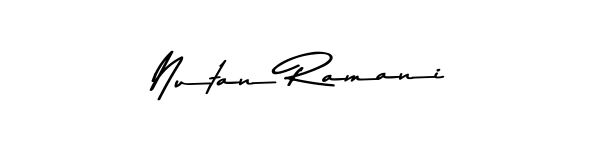Design your own signature with our free online signature maker. With this signature software, you can create a handwritten (Asem Kandis PERSONAL USE) signature for name Nutan Ramani. Nutan Ramani signature style 9 images and pictures png