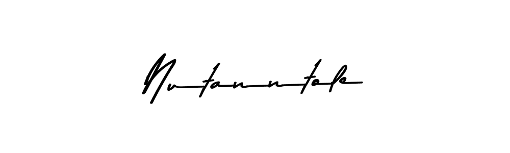 Use a signature maker to create a handwritten signature online. With this signature software, you can design (Asem Kandis PERSONAL USE) your own signature for name Nutanntole. Nutanntole signature style 9 images and pictures png