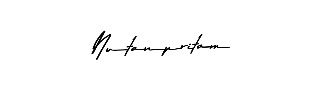 Make a beautiful signature design for name Nutanpritam. With this signature (Asem Kandis PERSONAL USE) style, you can create a handwritten signature for free. Nutanpritam signature style 9 images and pictures png