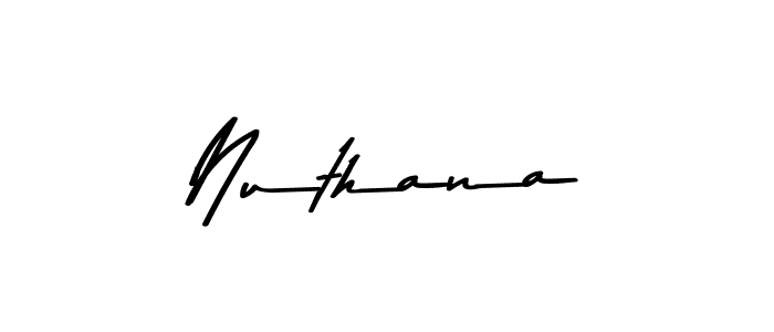 Use a signature maker to create a handwritten signature online. With this signature software, you can design (Asem Kandis PERSONAL USE) your own signature for name Nuthana. Nuthana signature style 9 images and pictures png
