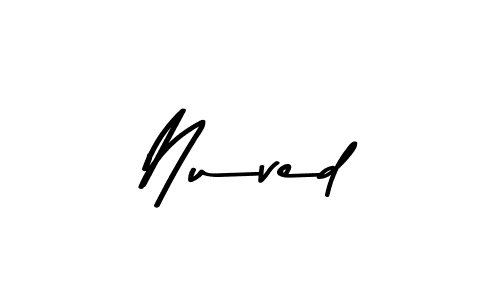 Nuved stylish signature style. Best Handwritten Sign (Asem Kandis PERSONAL USE) for my name. Handwritten Signature Collection Ideas for my name Nuved. Nuved signature style 9 images and pictures png