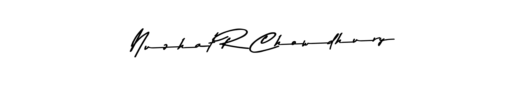 Use a signature maker to create a handwritten signature online. With this signature software, you can design (Asem Kandis PERSONAL USE) your own signature for name Nuzhat R Chowdhury. Nuzhat R Chowdhury signature style 9 images and pictures png