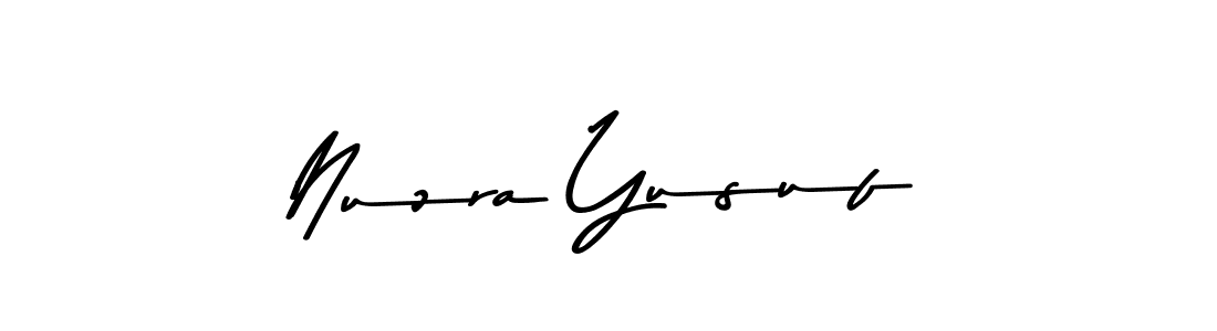 Create a beautiful signature design for name Nuzra Yusuf. With this signature (Asem Kandis PERSONAL USE) fonts, you can make a handwritten signature for free. Nuzra Yusuf signature style 9 images and pictures png