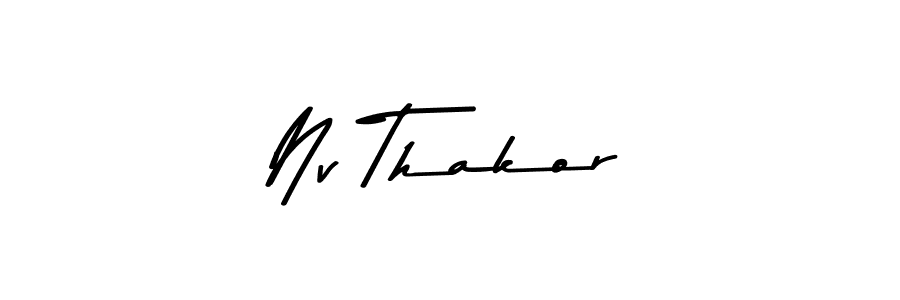 The best way (Asem Kandis PERSONAL USE) to make a short signature is to pick only two or three words in your name. The name Nv Thakor include a total of six letters. For converting this name. Nv Thakor signature style 9 images and pictures png