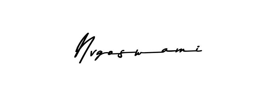 Create a beautiful signature design for name Nvgoswami. With this signature (Asem Kandis PERSONAL USE) fonts, you can make a handwritten signature for free. Nvgoswami signature style 9 images and pictures png
