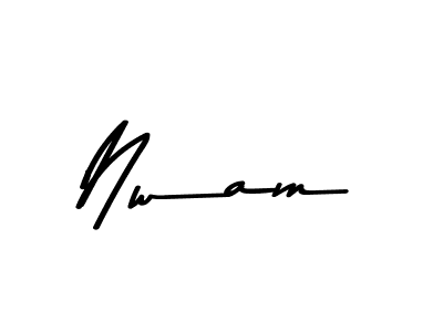Use a signature maker to create a handwritten signature online. With this signature software, you can design (Asem Kandis PERSONAL USE) your own signature for name Nwam. Nwam signature style 9 images and pictures png