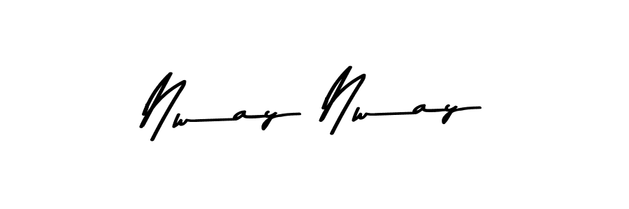 Make a beautiful signature design for name Nway Nway. With this signature (Asem Kandis PERSONAL USE) style, you can create a handwritten signature for free. Nway Nway signature style 9 images and pictures png
