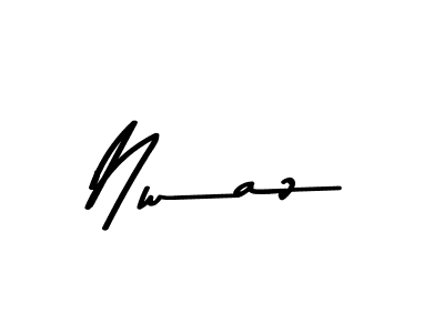 This is the best signature style for the Nwaz name. Also you like these signature font (Asem Kandis PERSONAL USE). Mix name signature. Nwaz signature style 9 images and pictures png