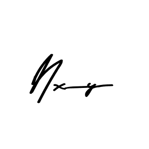 Make a beautiful signature design for name Nxy. With this signature (Asem Kandis PERSONAL USE) style, you can create a handwritten signature for free. Nxy signature style 9 images and pictures png