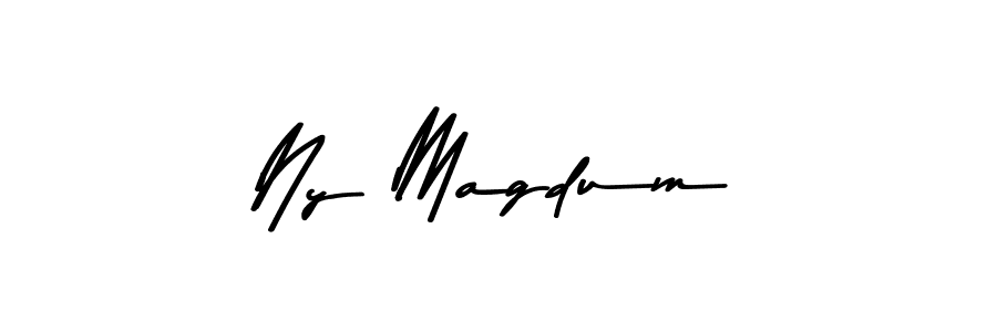 Use a signature maker to create a handwritten signature online. With this signature software, you can design (Asem Kandis PERSONAL USE) your own signature for name Ny Magdum. Ny Magdum signature style 9 images and pictures png