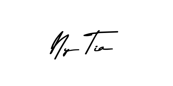 The best way (Asem Kandis PERSONAL USE) to make a short signature is to pick only two or three words in your name. The name Ny Tia include a total of six letters. For converting this name. Ny Tia signature style 9 images and pictures png