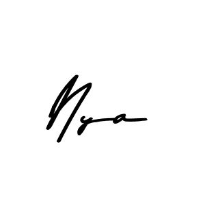 How to make Nya signature? Asem Kandis PERSONAL USE is a professional autograph style. Create handwritten signature for Nya name. Nya signature style 9 images and pictures png