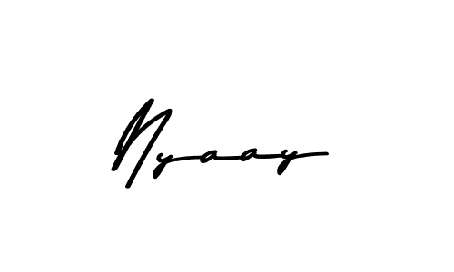 Create a beautiful signature design for name Nyaay. With this signature (Asem Kandis PERSONAL USE) fonts, you can make a handwritten signature for free. Nyaay signature style 9 images and pictures png