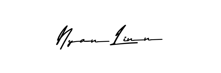 The best way (Asem Kandis PERSONAL USE) to make a short signature is to pick only two or three words in your name. The name Nyan Linn include a total of six letters. For converting this name. Nyan Linn signature style 9 images and pictures png