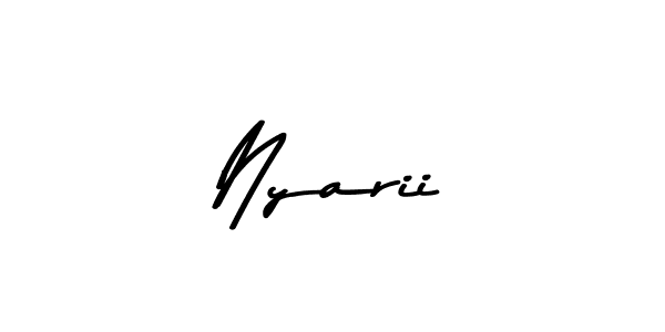 Similarly Asem Kandis PERSONAL USE is the best handwritten signature design. Signature creator online .You can use it as an online autograph creator for name Nyarii. Nyarii signature style 9 images and pictures png