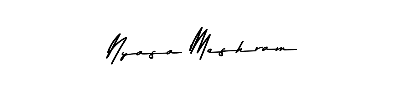 Here are the top 10 professional signature styles for the name Nyasa Meshram. These are the best autograph styles you can use for your name. Nyasa Meshram signature style 9 images and pictures png