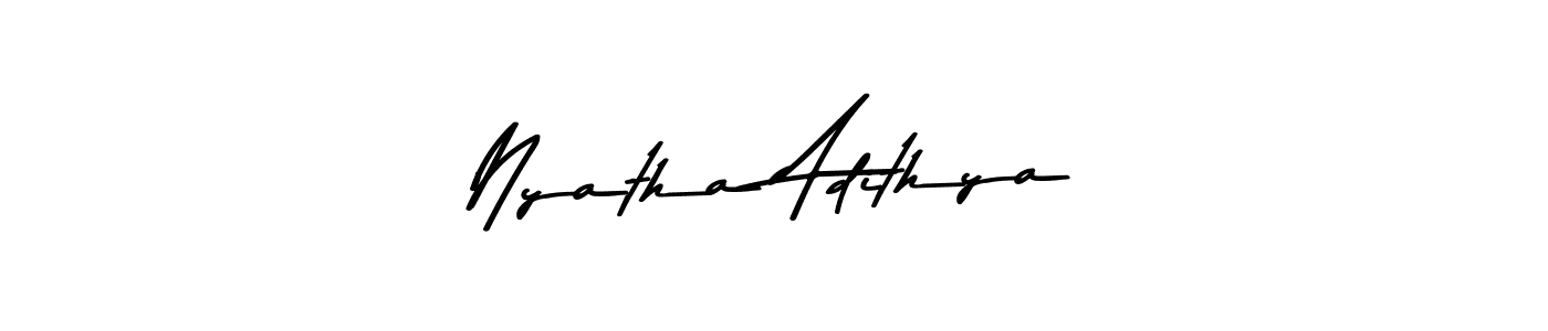 Also we have Nyatha Adithya name is the best signature style. Create professional handwritten signature collection using Asem Kandis PERSONAL USE autograph style. Nyatha Adithya signature style 9 images and pictures png