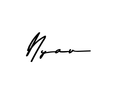 Design your own signature with our free online signature maker. With this signature software, you can create a handwritten (Asem Kandis PERSONAL USE) signature for name Nyau. Nyau signature style 9 images and pictures png