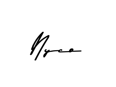 Nyco stylish signature style. Best Handwritten Sign (Asem Kandis PERSONAL USE) for my name. Handwritten Signature Collection Ideas for my name Nyco. Nyco signature style 9 images and pictures png