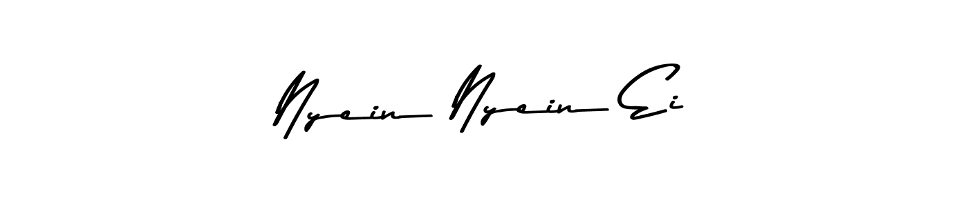 Make a beautiful signature design for name Nyein Nyein Ei. With this signature (Asem Kandis PERSONAL USE) style, you can create a handwritten signature for free. Nyein Nyein Ei signature style 9 images and pictures png