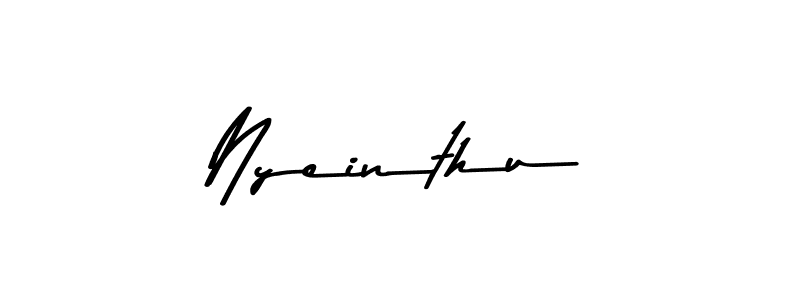 How to make Nyeinthu name signature. Use Asem Kandis PERSONAL USE style for creating short signs online. This is the latest handwritten sign. Nyeinthu signature style 9 images and pictures png
