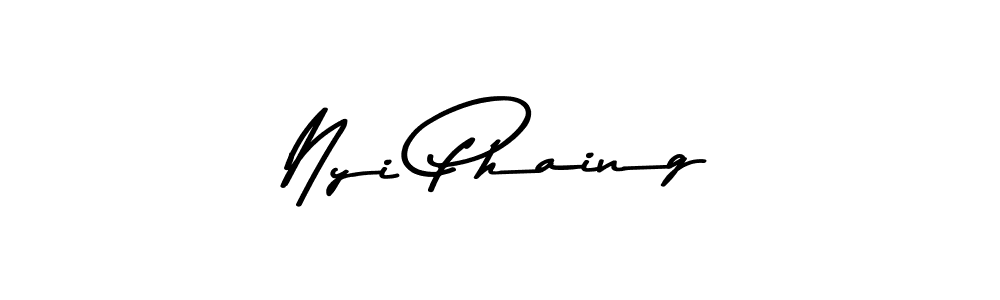 Here are the top 10 professional signature styles for the name Nyi Phaing. These are the best autograph styles you can use for your name. Nyi Phaing signature style 9 images and pictures png