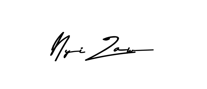 The best way (Asem Kandis PERSONAL USE) to make a short signature is to pick only two or three words in your name. The name Nyi Zaw include a total of six letters. For converting this name. Nyi Zaw signature style 9 images and pictures png