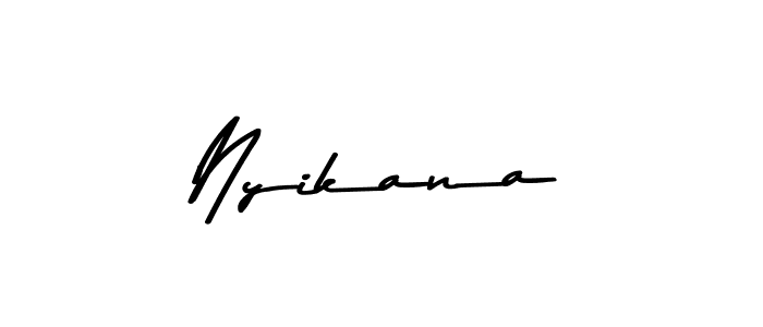 Create a beautiful signature design for name Nyikana. With this signature (Asem Kandis PERSONAL USE) fonts, you can make a handwritten signature for free. Nyikana signature style 9 images and pictures png