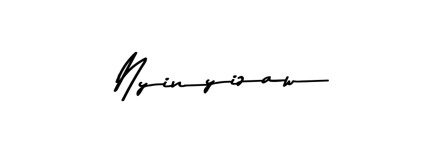 How to make Nyinyizaw name signature. Use Asem Kandis PERSONAL USE style for creating short signs online. This is the latest handwritten sign. Nyinyizaw signature style 9 images and pictures png